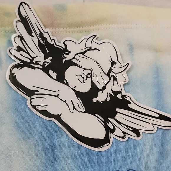 Boys Lie Cotton Candy Tye Dye Tote with Pastel Cosmetics Pouches - Picture 3 of 16